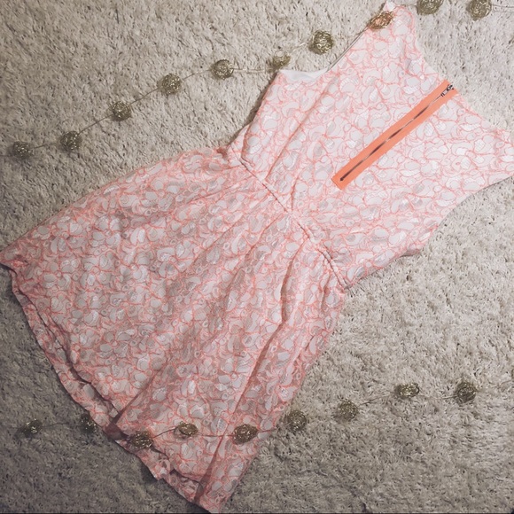 peach floral dress - Picture 4 of 4